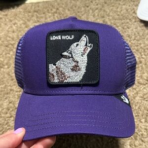 Goorin Bros LONE WOLF Purple Trucker Hat
